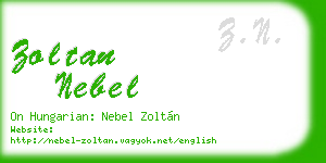 zoltan nebel business card
